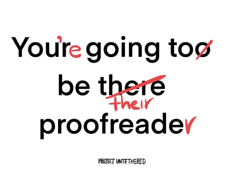 example of text being proofread