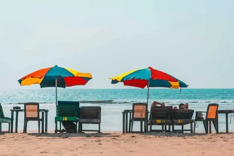 goa beach tables