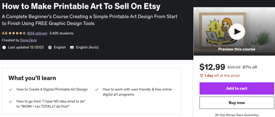 5 Best Etsy Printables Courses of 2024 (Free &amp; Paid)