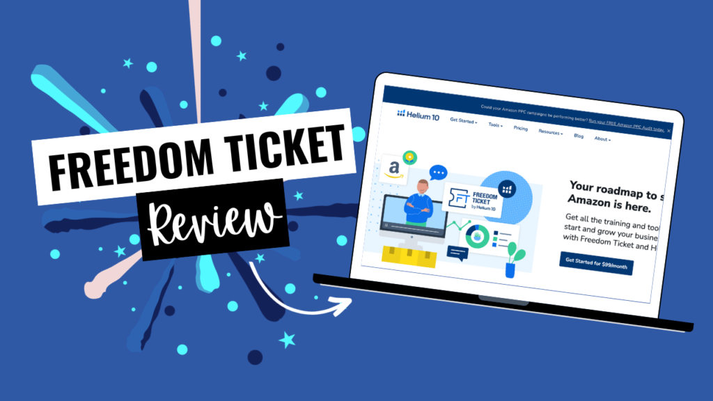 graphic with laptop and text overlay freedom ticket review